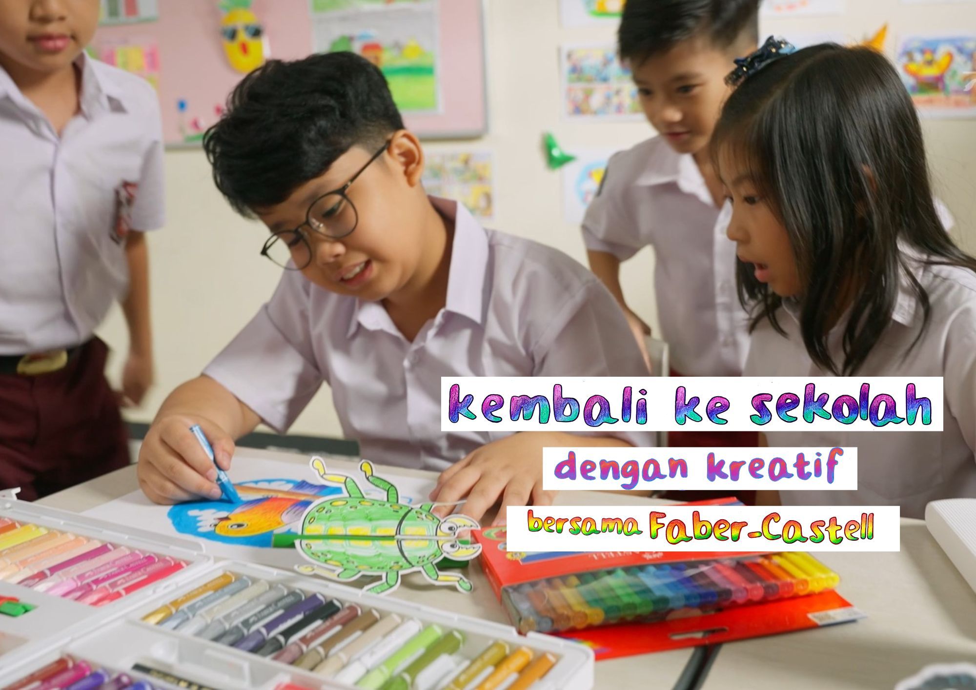 Kembali ke sekolah bersama Faber-Castell memunculkan kreativitas baru para siswa. (Foto: ist)