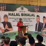 Gubernur Bali Wayan Koster saat menghadiri halal bihalal yang diselenggarakan Majelis Ulama Indonesia (MUI) Provinsi Bali