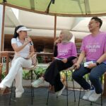 General Manager Beachwalk Shopping Center, Gita Sunarwulan (tengah) dan Campaign & Experience Manager Reksa Hartoyo (kanan) saat menjelaskan kepada pers terkait event Beachwalk Fun Run 5K, Kamis (2/10/2025) (Foto: djo)