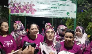 Koordinator “Melati” Lutfi Hidayati saat menjelaskan kepada wartawan terkait kegiatan buka puasa bersama yang digelar bertepatan usia “Melati” ke-16 tahun, Sabtu (21/2/2026) (Foto: djo)