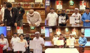 SMSI Kabupaten Tabanan melakukan penandatanganan perjanjian kerja sama (PKS) sekaligus meluncurkan Program Literasi Jurnalistik bagi Aparatur Sipil Negara (ASN), di Ruang Rapat Jayaning Singasana, Kantor Bupati Tabanan, Kamis (9/4/2026). (Foto: Ngurah Dibia)
