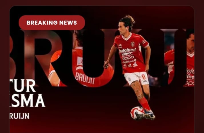 Jordy Bruijn yang berposisi sebagai gelandang tengah meninggalkan Bali United untuk musim kompetisi 2026/2027 (Foto: butd)