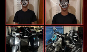 Ini tampang dua pelaku perampas kendaraan bermotor dengan modus sebagai debt collector. Pelaku berhasil diamankan pada Sabtu (8/8/2026) sekitar pukul 03.30 Wita. (Foto: Polda)